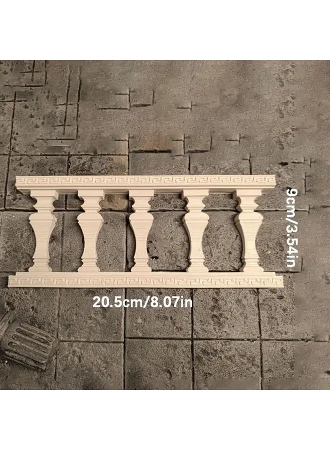 Grey Dollhouse Roman Fence Miniature Architectural Columns Model Scenery - Image 2